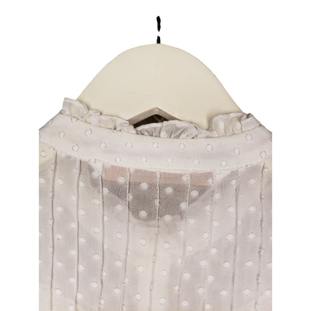 Zara Cream Swiss Dot vintage Bohemian top - Picture 4 of 10